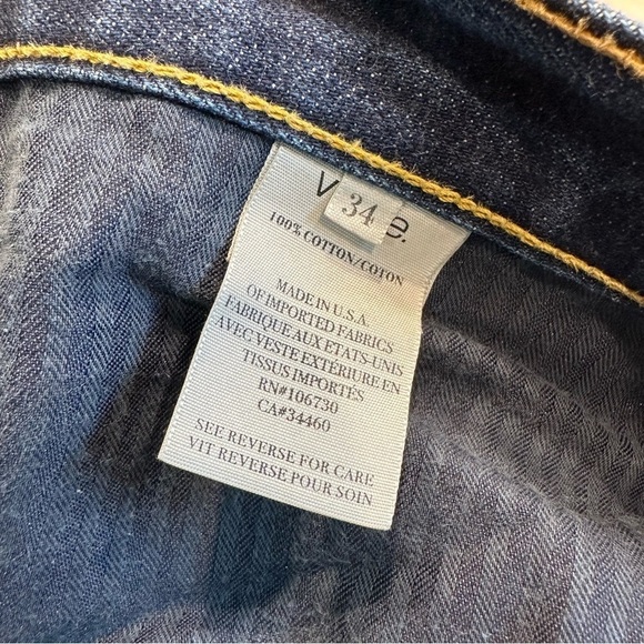 VINCE Button Fly Modern Slim Straight Leg Denim Jean, size 34. - Picture 4 of 12